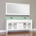 thumbnail image 4 of Elite 60" Double Modern Bathroom Vanity in White with White Glass Top and Mirror with Mirror, 4 of 5