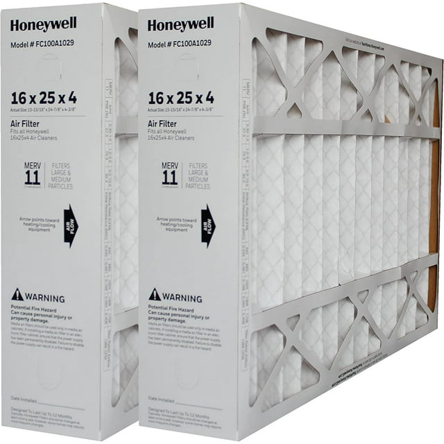 Honeywell Home FC100A1029 16x25x4 Lot de 2