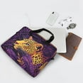 thumbnail image 5 of Laptop Bag Laptop Briefcase 15.7 x 3 x 11.8 Inches Laptop Bag Briefcases Laptop Storage Travel Laptop Bag Work Laptop Bag Jungle Purple Leopard Pattern, 5 of 8
