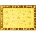 thumbnail image 1 of Ahgly Company Indoor Rectangle Abstract Yellow Modern Area Rugs, 2' x 5', 1 of 4