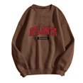 thumbnail image 3 of Tanghaowl Women Sweatshirt Casual Long Sleeve Graphic Tee Shirts Crew Neck Sweatshirts Pullover Tops for Women Coffee XXL, 3 of 3
