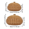 thumbnail image 2 of 2 PCs Storage Baskets with Lid for Indoors and Outdoors, or in Living Rooms, Bedrooms, Entryways, Kitchens, Offices, and More, Great for Camping, Picnics, Afternoon Tea, 2 of 12