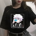 thumbnail image 2 of Las señoras t-shirt tops kawaii hunter x hunter t-shirt killua zoldyck camiseta slim anime manga camiseta impresa mujerespangjing, 2 of 4