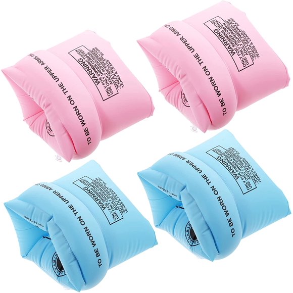 CPDD 2 Pairs Swimming Arm Float Rings Inflatable Arm Bands Water Floater Sleeves Tube Armlets for Beach Party Swimming Pool Supplies
