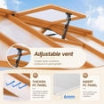 thumbnail image 3 of PABIMIA 6 ft. x8 ft. Wood Greenhouse, Outdoor Walk-in Greenhouse Kit with Polycarbonate Panels and Adjustable Roof Vent, 3 of 7