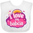 thumbnail image 3 of Inktastic I Love My Babcia Girls Girls Baby Bib, 3 of 4