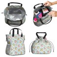 thumbnail image 2 of Pioneer Flower Floral Print Pattern Drawstring Lunch Bag Women - Drawstring Lunch Bag Insulated for Work Office - Stain-Resistant Large Lunchbags for Women with Multi-Pockets, 2 of 6