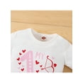 thumbnail image 4 of Newborn Baby Girl My First Valentine's Day Outfit Long Sleeve Romper Top Heart Pants Headband Set, 4 of 9