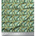 thumbnail image 1 of Soimoi Poly Georgette Fabric Vegetable,Burger & Pizza Food Print Fabric by The Yard 52 Inch Wide, 1 of 3