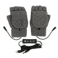 thumbnail image 2 of Heated Gloves, Heated Knit Gloves Melange Gray 3 Gears Heating  For Cold Weather, 2 of 8