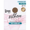 thumbnail image 2 of L'eggs Silken Mist Silky Sheer Leg Run Resistant Control Top, Sun Beige, Q, 2-pack, 2 of 3