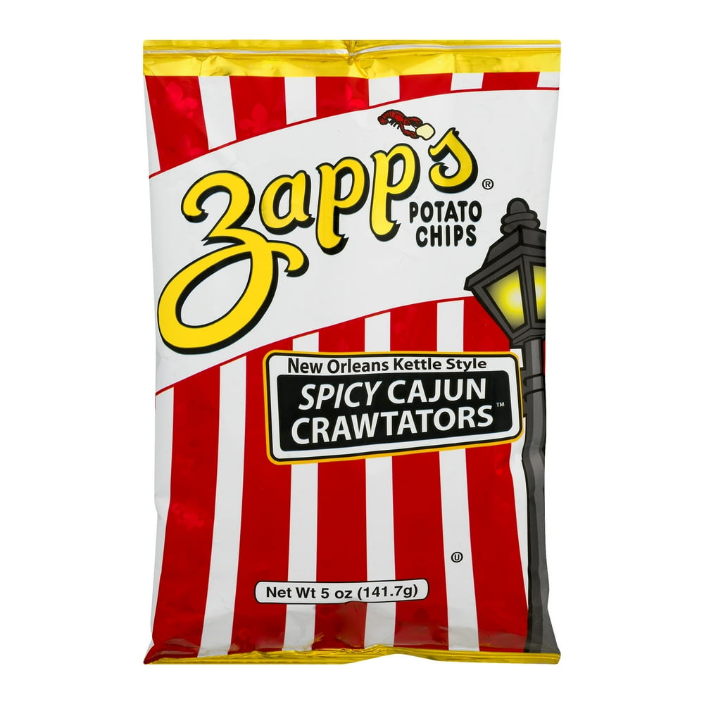 Zapp's New Orleans KettleStyle Potato Chips, Cajun Crawtator 5 oz. Bag