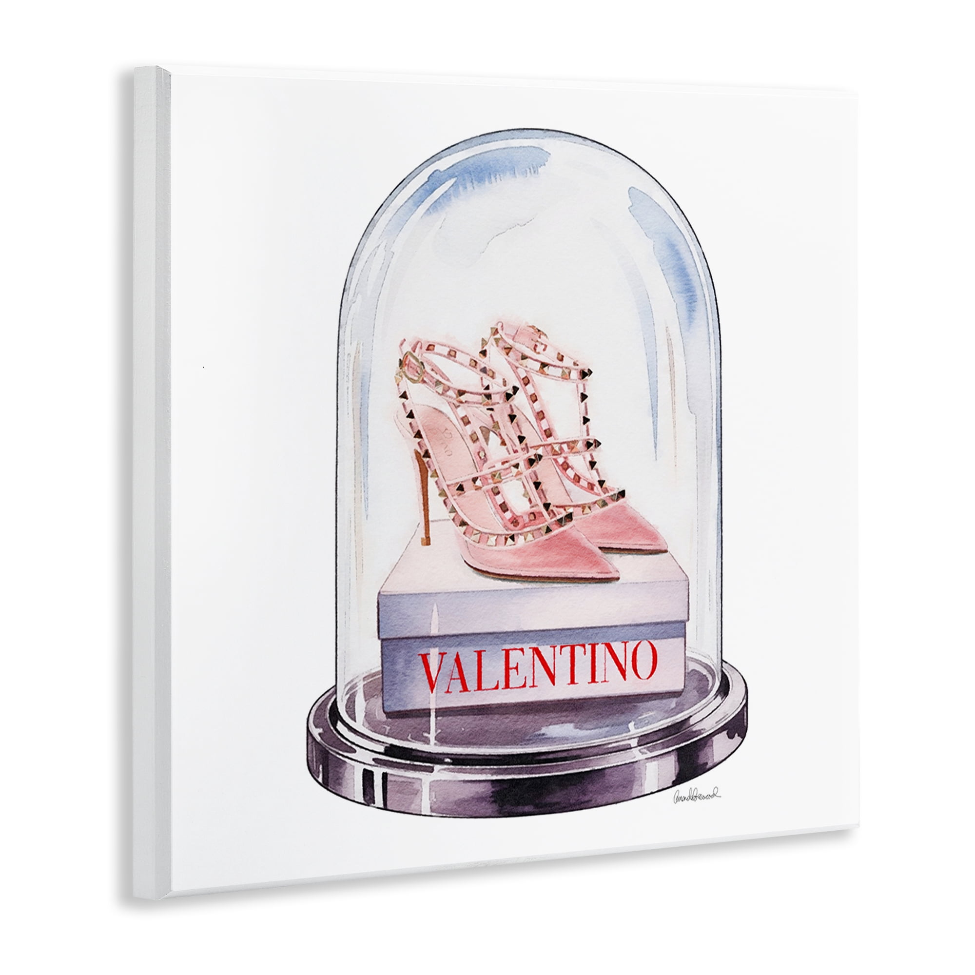 Stupell Industries Pink Heels in Bell Jar Wall Plaque Art, design by Amanda Greenwood