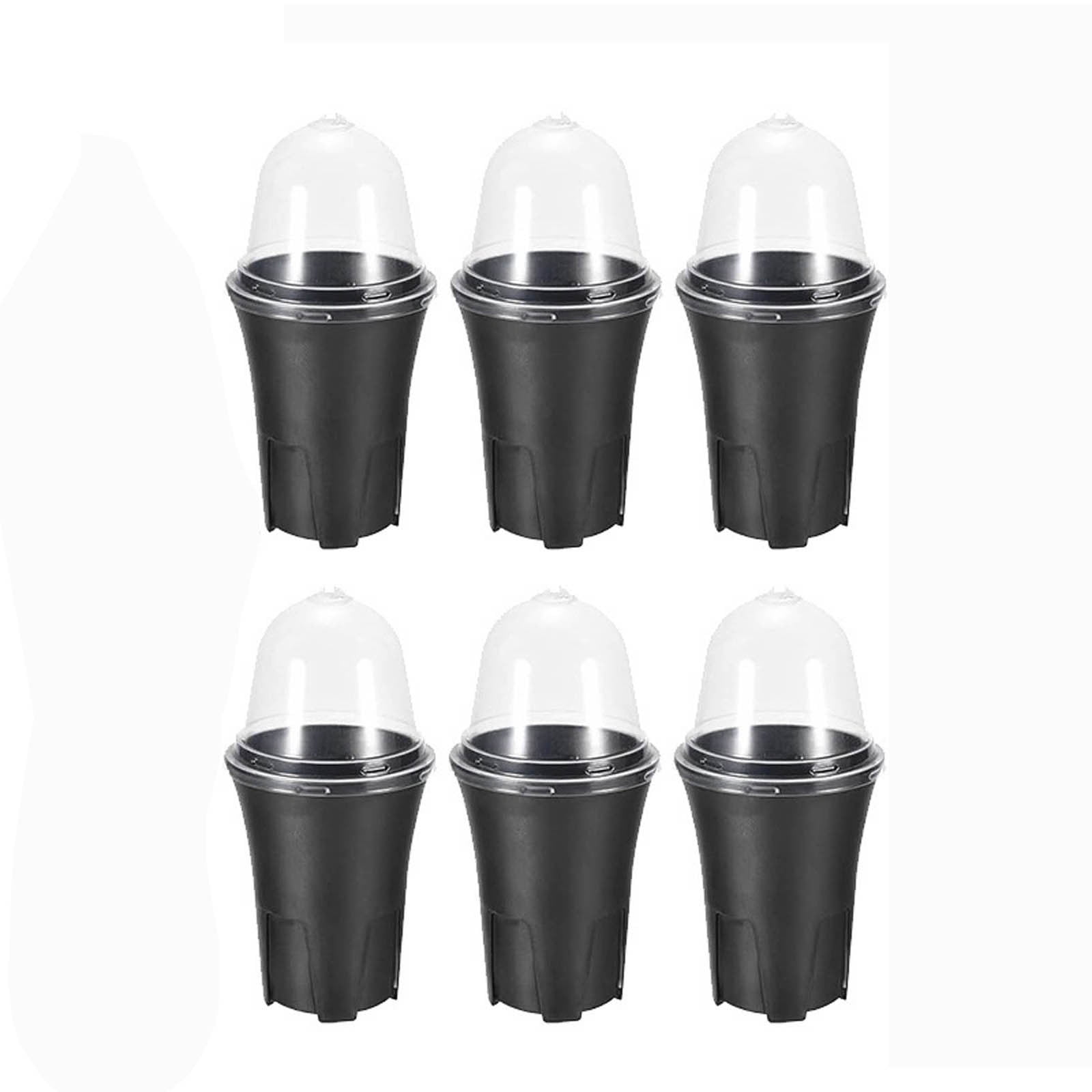 6 Pc Plastic Nursery Pots, Small Flower Starter Planters with Drainage Holes, Lightweight and Reusable for Seedlings, Cuttings, Indoor and Outdoor Gardening, Succulent Cultivation