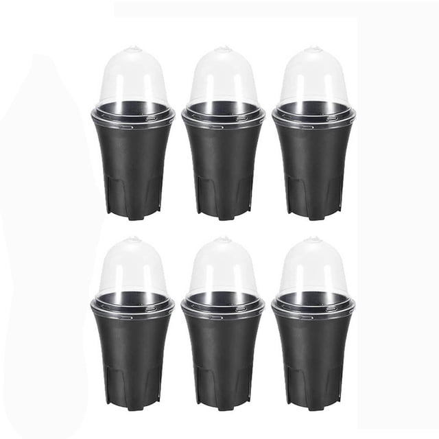 Wdhugt Plastic Nursery Pots 6 Piece Set For Plants Flowers Succulents Seed Starting With Drainage Holes Reusable Planting Containers