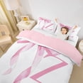 thumbnail image 3 of Erosebridal Girls Pink Bow Twin Bedding, Z Letter Duvet Cover Set, Princess Style Bedroom Decor, Pink Reversible 2-Piece, 1 Duvet Cover and 1 Pillowcase (No Comforter), 3 of 6