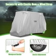 thumbnail image 5 of 10L0L Golf Cart Cover 6 Passenger for Yamaha Club Car EZGO 4+2 Person,420D Waterproof Rain Cover, Golf Cart Accessories, Silver, 5 of 7