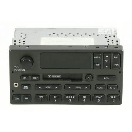 Lincoln 2001-2002 Town Car AM FM Cassette Radio w Aux Mod Upgrade 1W1F-18C870-DB -