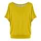 thumbnail image 1 of Camiseta oversize de mujer con mangas murciélago y manga corta - Poliéster, cuello redondo, liso/estampado floral, S-XXL para uso informal/de oficina, 1 of 4