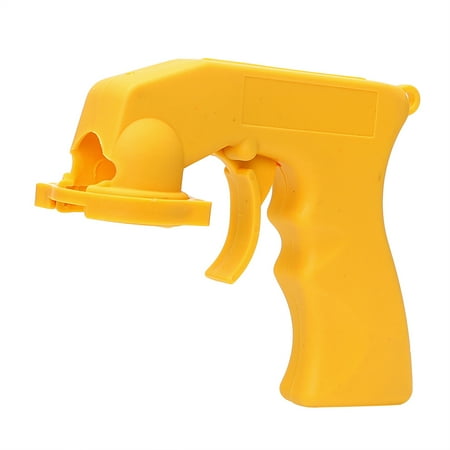 Spray Adaptor Paint Care Aerosol Spray Tool Handle with Full Grip Trigger Locking Collar Car Maintenance Car Styling Accessories (Yellow)