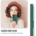 thumbnail image 6 of for Samsung Galaxy S24 Ultra Case, Liquid Silicone Soft Gel Rubber Slim Coverage with Ring Kickstand Car Mount Function Shockproof Protective Phone Case for Samsung S24 Ultra 6.8", Pine Green, 6 of 8