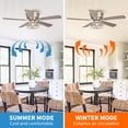 thumbnail image 5 of Flush Mount Ceiling Fan with Lights Low Profile Ceiling Fan 5 Reversible Blades Remote Control, 48 inch, 5 of 15