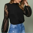 thumbnail image 7 of STETMN Womens Lantern Long Sleeve Blouse Causal Trendy Lace Dressy Versatile Outfits, 7 of 7