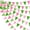 Green Pink, variant on 32Ft Pink and Green Party Decorations Green Pink Triangle Flag Fabric Banner Pennant Garland Streamer for Witch Birthday Wizard Baby Shower Carnival Movie Witch Crown Party Decor Supplies