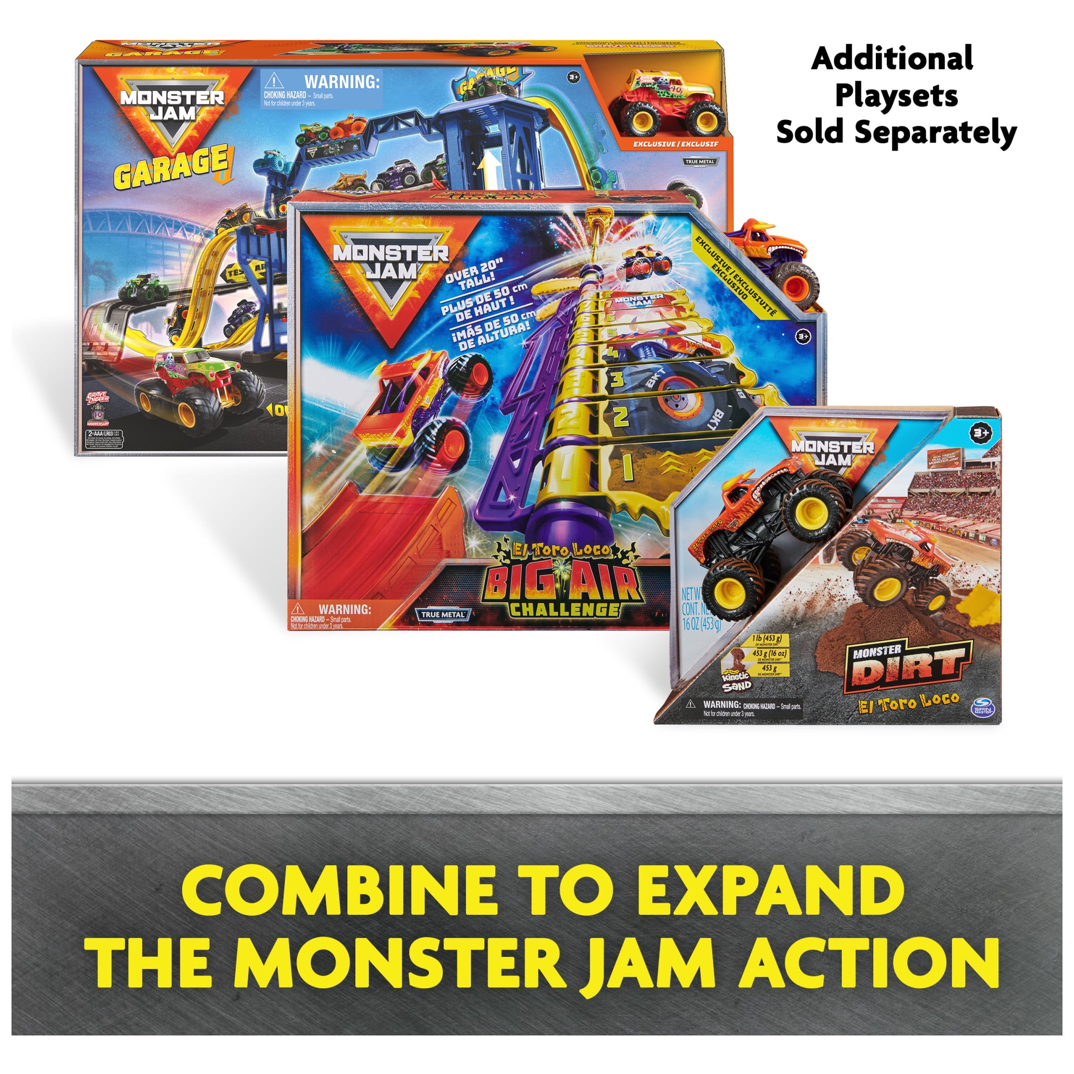Monster Jam, Megalodon Monster Wash Playset with Color-Changing 1:64 Vehicle, for Ages 3 and up