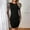 Black, variant on ATENAR Dresses for Women Long Sleeve,Crew Neck,Mini Dresses,Fitted,Easy Care,Solid,XL(US:10)