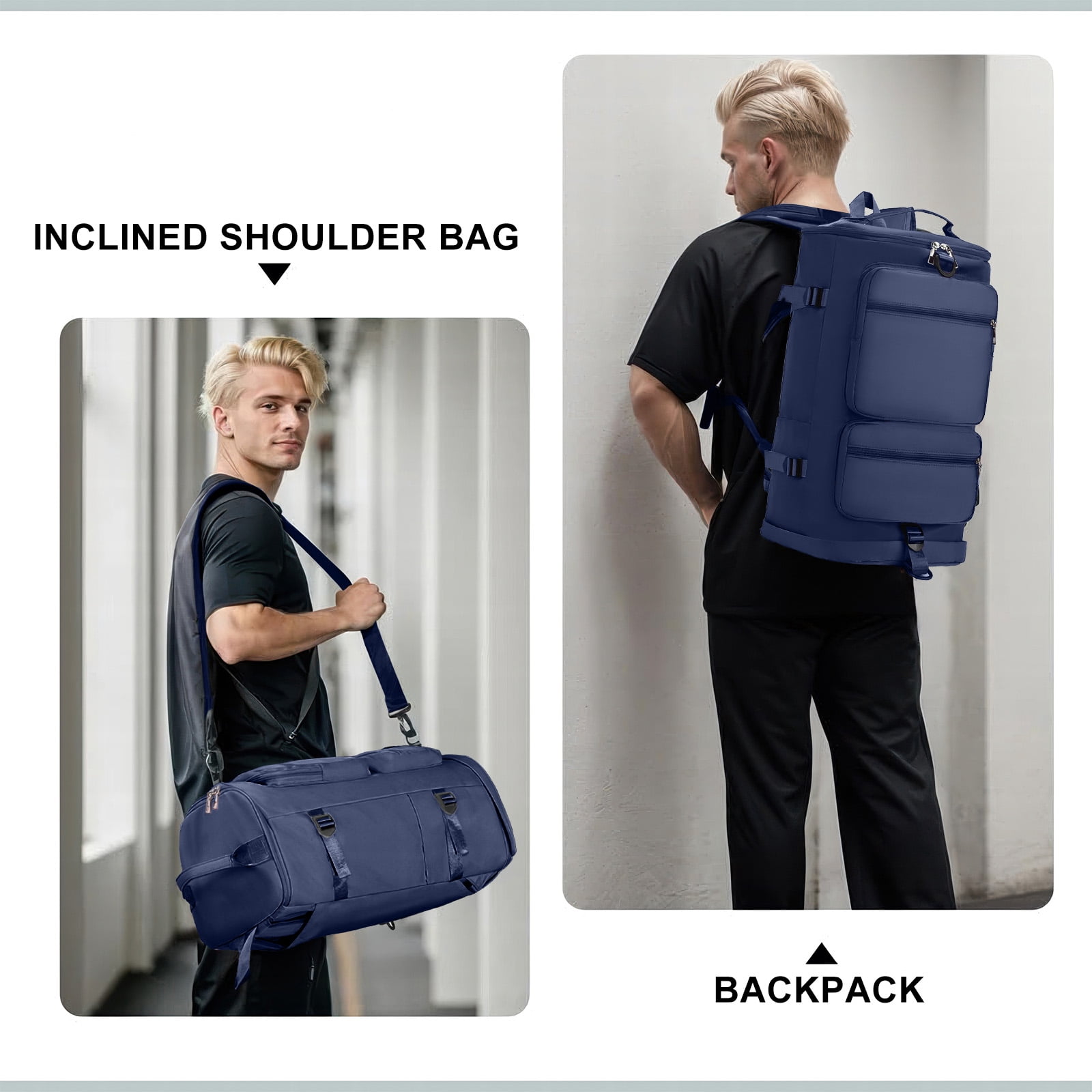 Gynky Duffle Bag Gym Bags Waterproof Sports Duffel Bags Travel Weekender Bag for Men Women Overnight Bag with Shoes Compartment