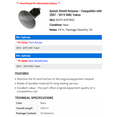 thumbnail image 2 of Splash Shield Retainer - Compatible with 2007 - 2019 GMC Yukon 2008 2009 2010 2011 2012 2013 2014 2015 2016 2017 2018, 2 of 2