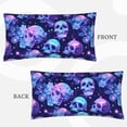 thumbnail image 7 of King Pillow Cases Standard Size - crystal Skull flower star Soft Envelope Closure Microfiber Block Print Pillow Cover, Wrinkle Stain Resistant Travel Pillow Covers Standard Size 20x36in, 7 of 7