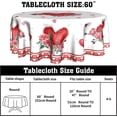thumbnail image 2 of Valentines Day Round Tablecloth 60 Inch, Red Pink Hearts Rose Flower Circular Table Cloth with Check Plaid, Love Watercolor Romantic Table Cover for Kitchen Dining Anniversary Decor, 2 of 6