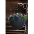 thumbnail image 3 of Keter Round Resin 13.8" D Hanging Planters, 2 Pack, Brown Rattan, 3 of 14