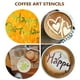 thumbnail image 3 of 8PCS Postre Café Decoración Plantillas Café Art Stencils Latte Art Stencils, 3 of 7