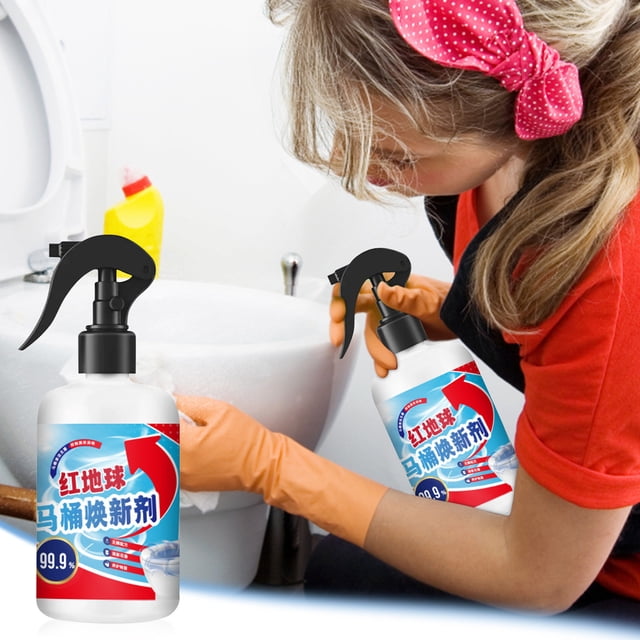 Toilet Cleaner Liquid | 300ml Powerful Scale Cleaning Agent | Fragrant Odor Eliminator | Tough Stain & Ring Remover | Household Bathroom Bowl Sparkling Clear | Sewer Deodorizer
