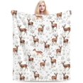 thumbnail image 3 of Buck Deer Blanket Soft Lightweight Flannel Fleece Blanket Cozy Warm Wildlife Animal Decor Bedding Stuff Fuzzy Plush Throw Blanket Gifts for Lover Boys Girls Kids Women Men Adults Bed Travel 50"x60", 3 of 6