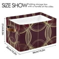 thumbnail image 4 of Yayeee Canvas Storage Basket with Handles for Shelves Fabric Bins Closet Organizer, Gold Abstract Pattern, 4 of 8