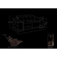 thumbnail image 3 of Leather Power Reclining Loveseat with Kiln - dried Hardwood and Chrome Legs for Stylish Home Seating, 3 of 6