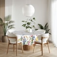 thumbnail image 4 of Spring Floral Tablecloth Round Waterproof Wrinkle Free Tablecover 60 Inch Wildflower Butterfly Summer Decor Table Cover for Home Picnic Party Decoration, 4 of 6