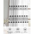 thumbnail image 6 of White Boho Geometric Sheer Curtains 63 Inch Length 2 Panels Set for Living Room/Bedroom, Abstract Art Dots Striped Kitchen Curtains Grommet Semi-Sheer Curtains Drapes Window Treatments 42"x63"x2, 6 of 7