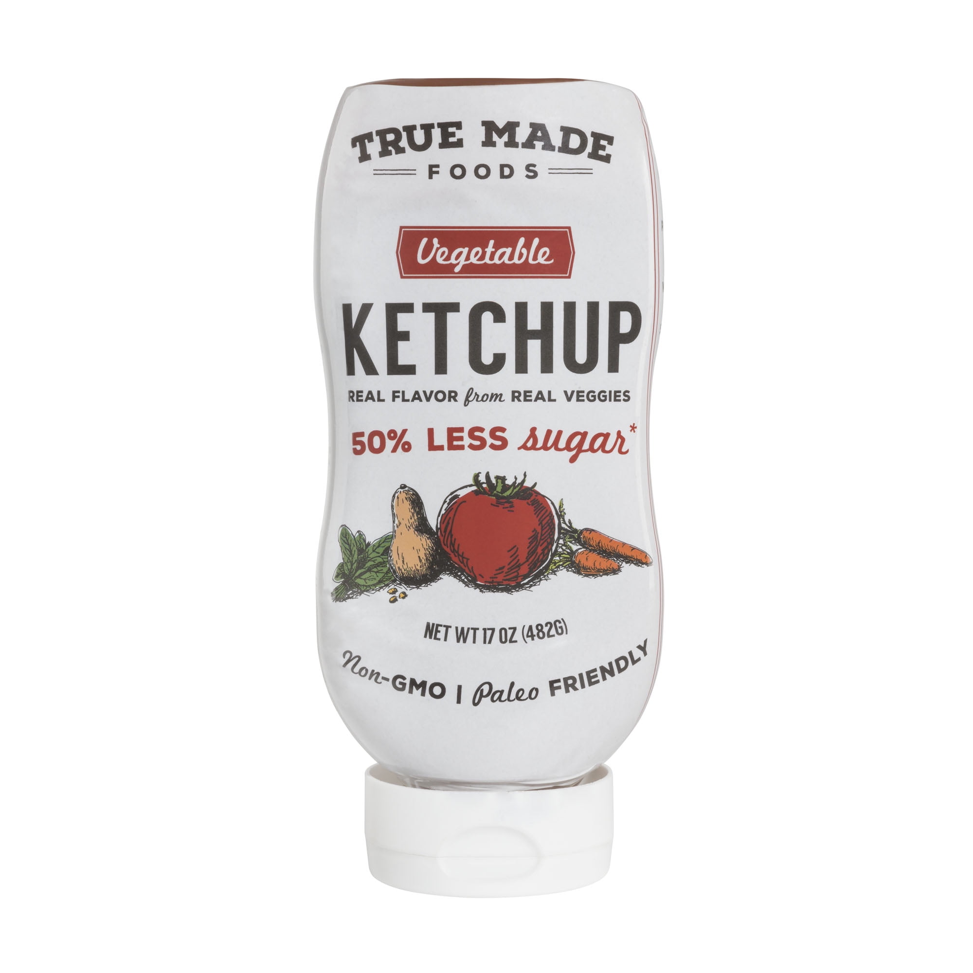 True Made Foods Vegetable Ketchup, Paleo Friendly, NonGMO, Low Sugar