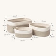 thumbnail image 2 of 3-Piece Multipurpose White Storage Basket Set for Clutter-Free Organization, 2 of 7