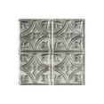 thumbnail image 1 of Fasade Easy Installation Traditional 1 Crosshatch Silver Glue Up Ceiling Tile/ Ceiling Panel (12" X 12" Sample), 1 of 3