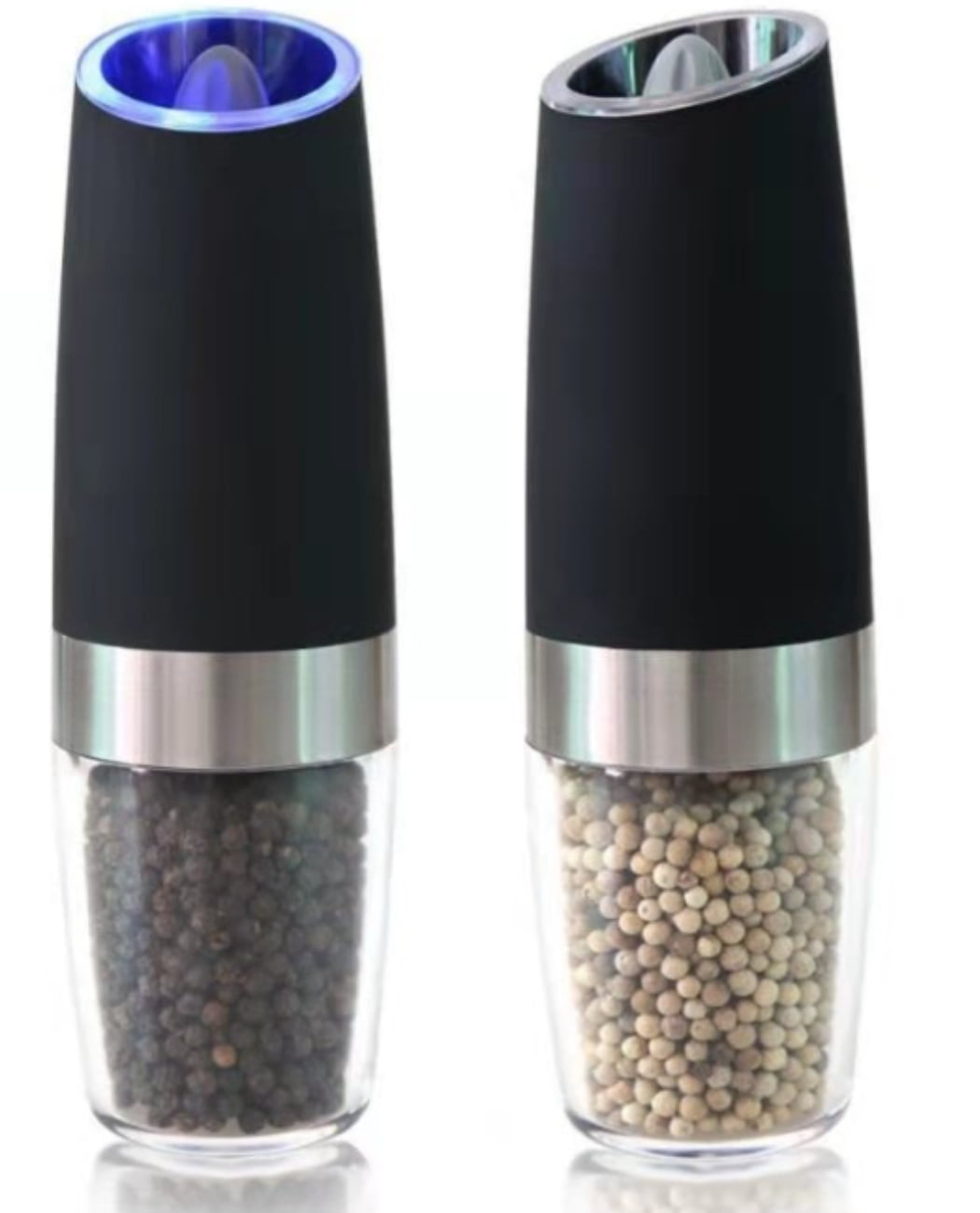 JIARUI Gravity Electric Pepper and Salt Grinder Set, Adjustable