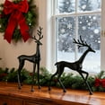thumbnail image 6 of SDJMA Reindeer Christmas Decorations - Set of 2 Black Reindeer Statues,Modern Christmas Table Decorations,Xmas Deer Figurines,Elegant Indoor Holiday Decor for Mantel Living Room Bedroom Office, 6 of 7