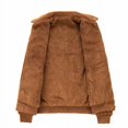thumbnail image 4 of Birdeem Mens Zipper Closing Cardigan Carry Pockets Solid Color Long Sleeve Turn-Down Collar Jacket, 4 of 12