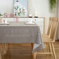 thumbnail image 3 of Inyahome-Mantel Vintage a cuadros para mesa, cubierta de lino y algodón para cena, fiesta, uso interior o exterior, 3 of 5