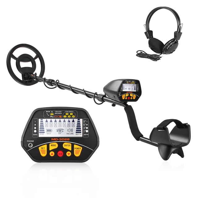 Detector de metales, buscador de oro subterráneo, buscador de tesoros con pantalla LCD, bus Abanopi Buscador de metales
